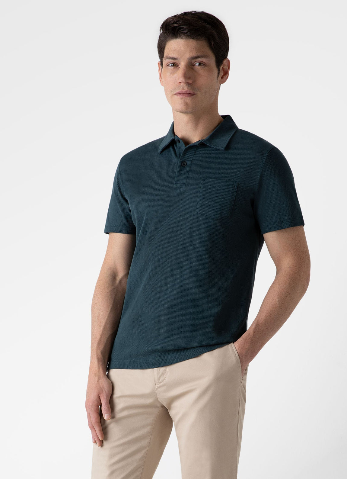 Men's Riviera Polo Shirt in Peacock