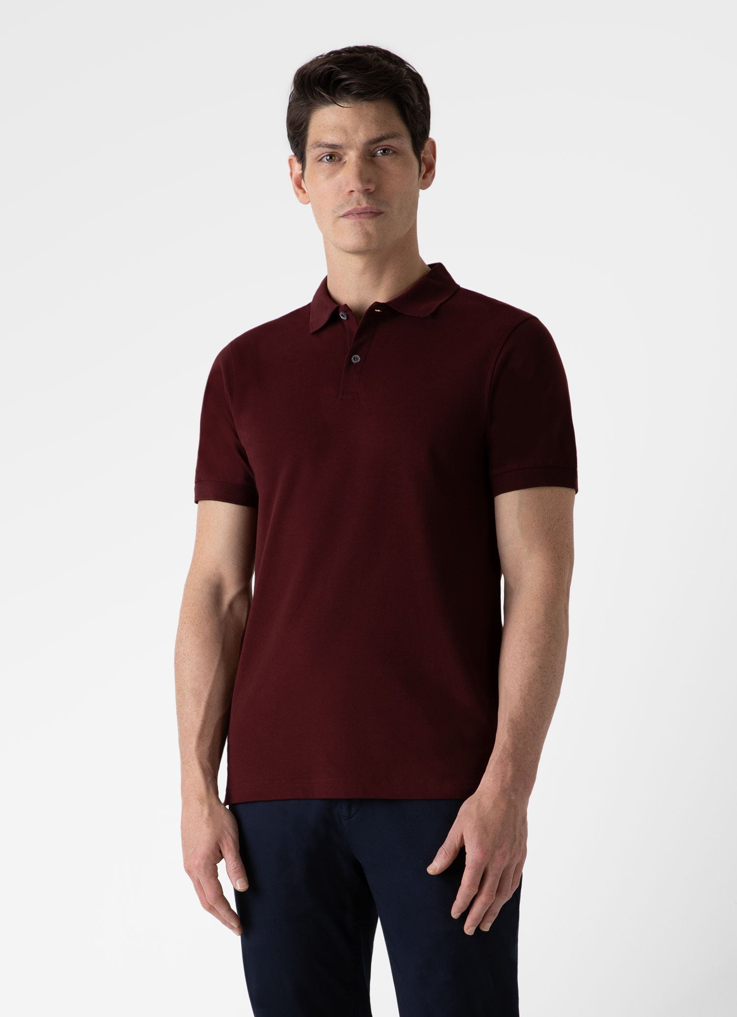 Men's Piqué Polo Shirt in Maroon