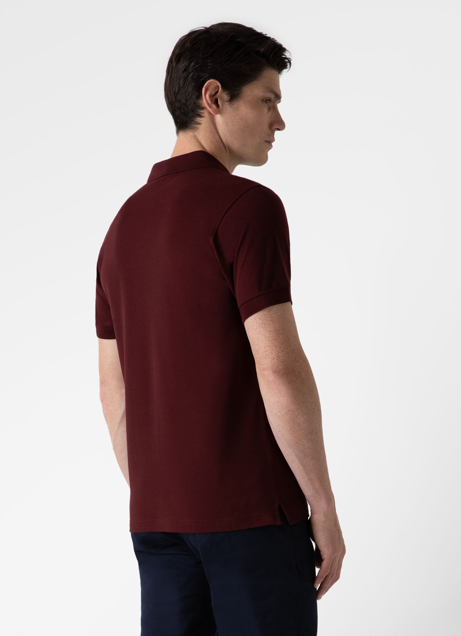 Men's Piqué Polo Shirt in Maroon