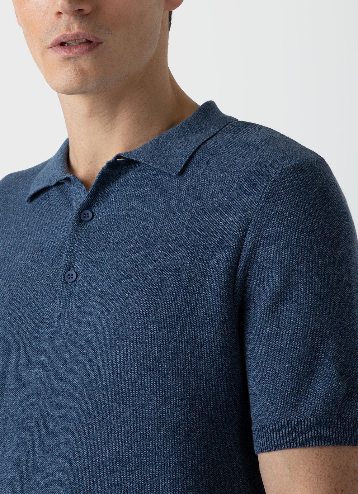 Men's Knit Polo Shirt in Coast
