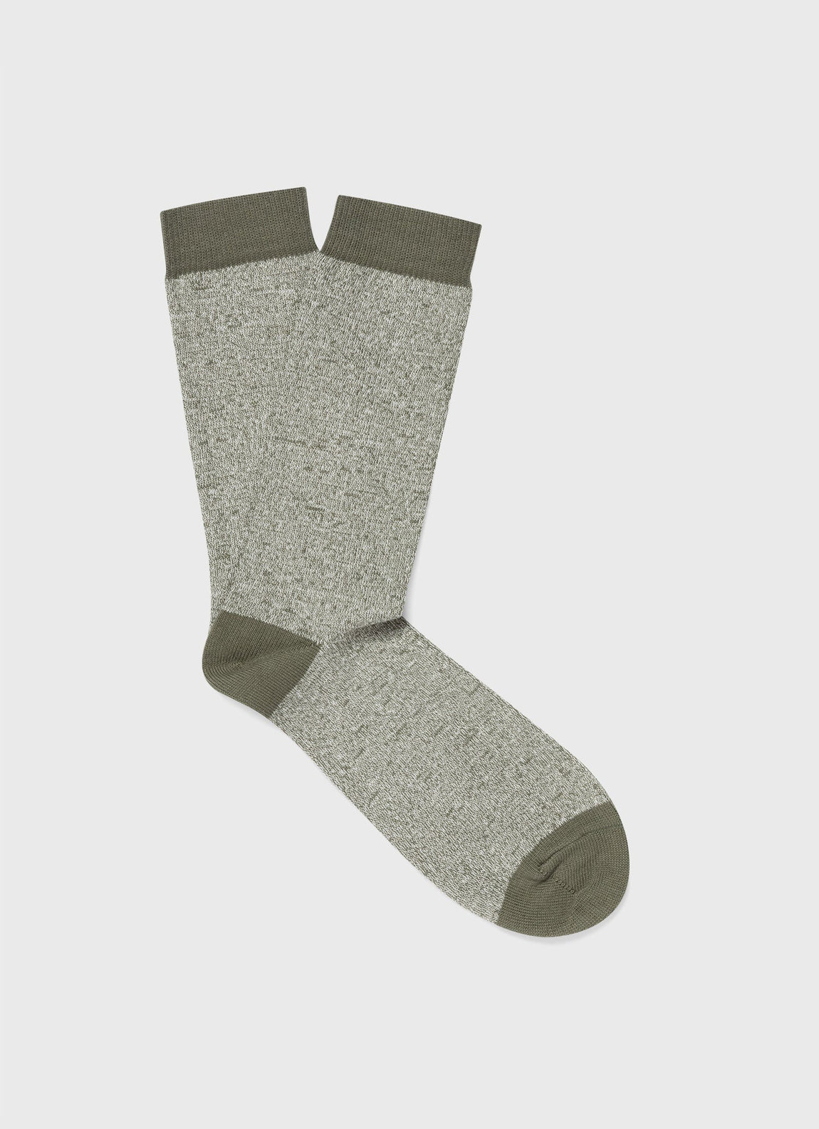 Men's Cotton Socks in Hunter Green Twist