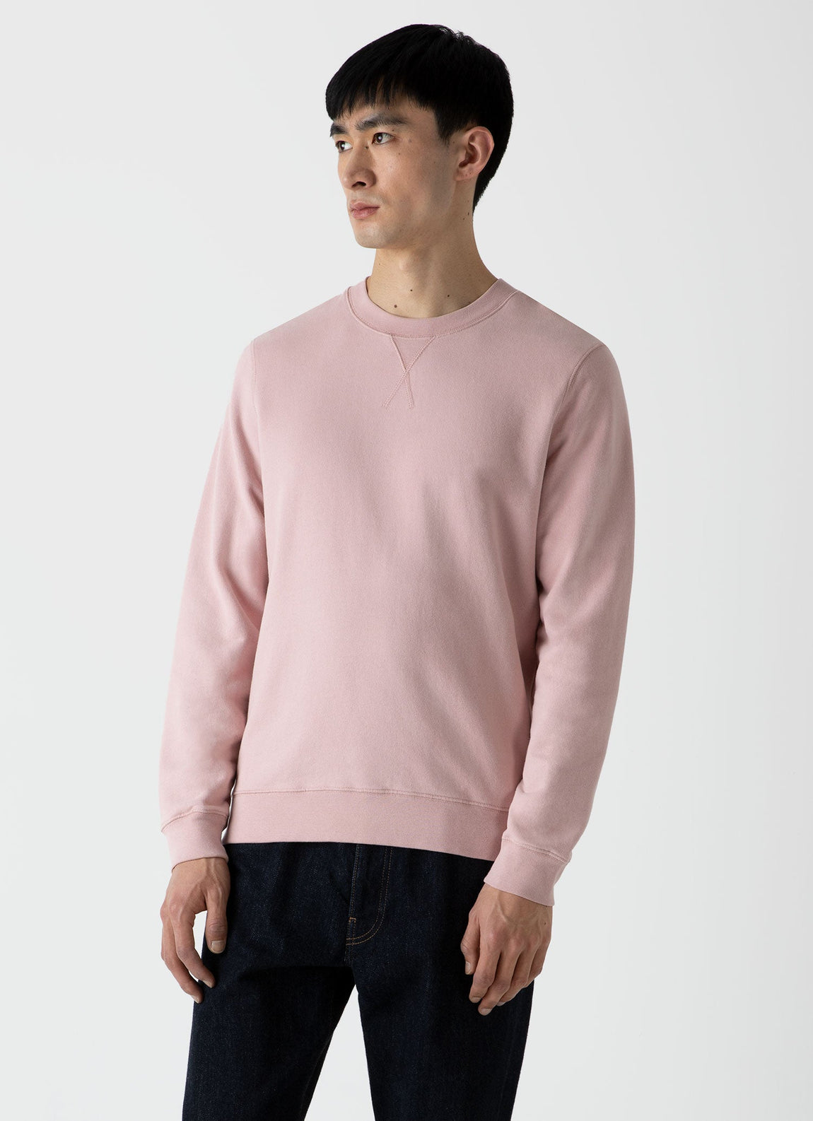 Men's Loopback Sweatshirt in Shell Pink