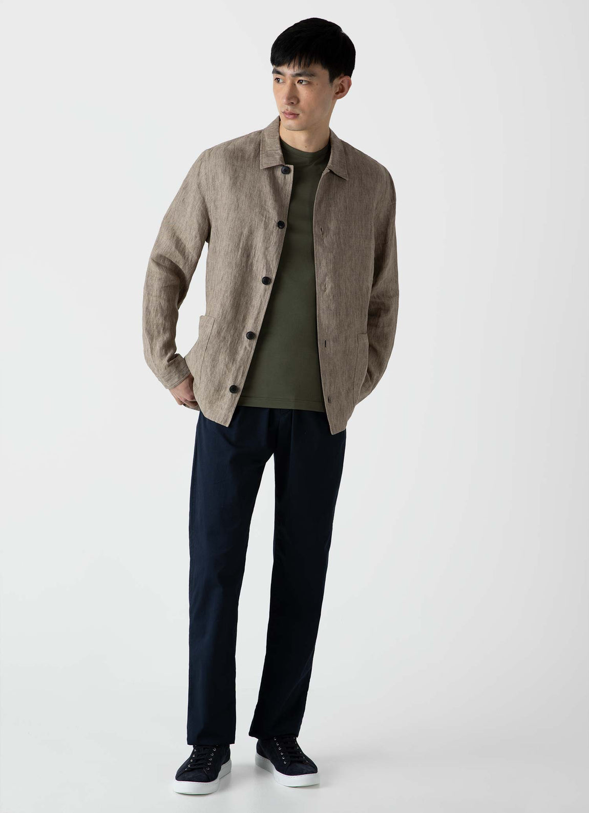 Men's Twill Drawstring Trouser in Navy
