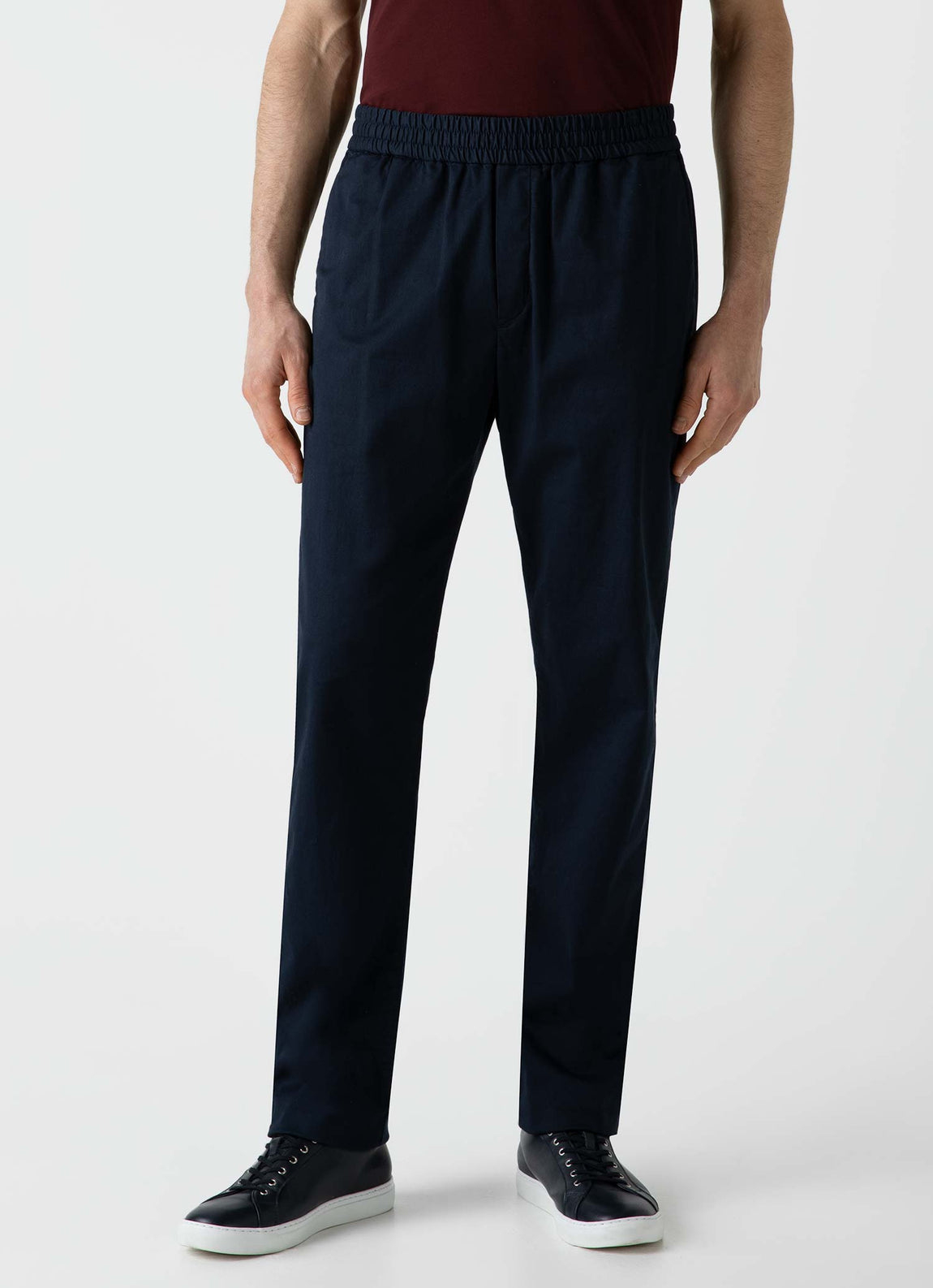 Men's Twill Drawstring Trouser in Navy