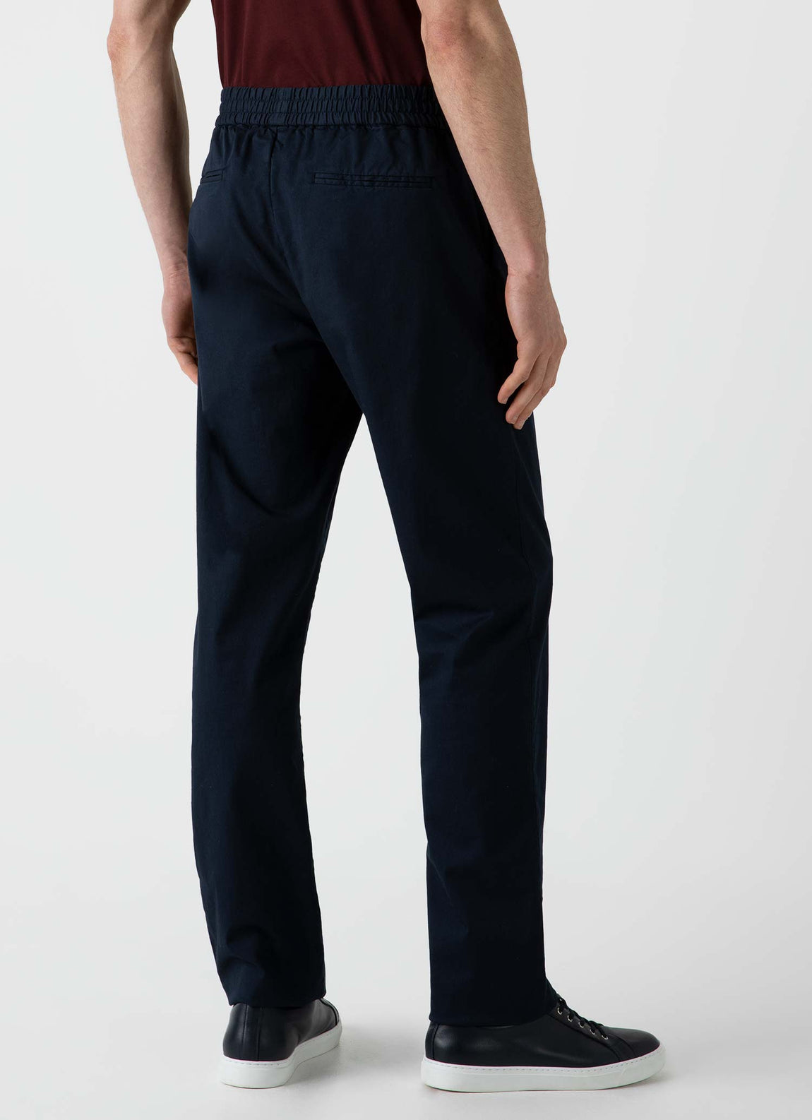 Men's Twill Drawstring Trouser in Navy