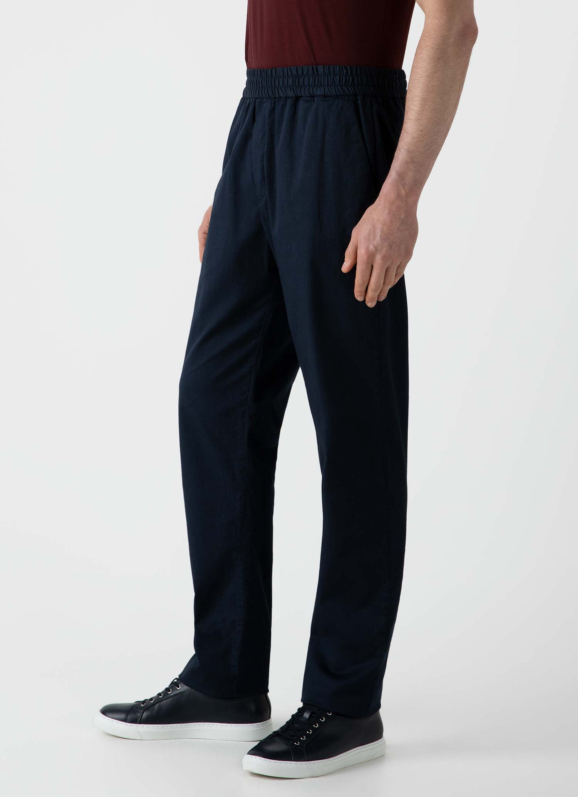 Men's Twill Drawstring Trouser in Navy