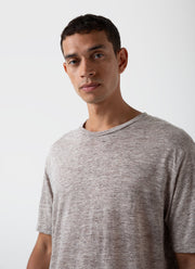 Men's Linen T-shirt in Oatmeal Melange