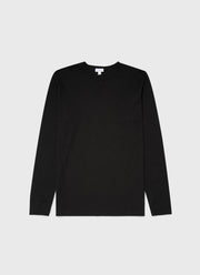 Men's Long Sleeve Waffle T-shirt in Coffee