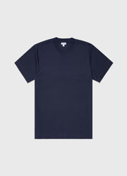 Men's Brushed Cotton T-shirt in Navy