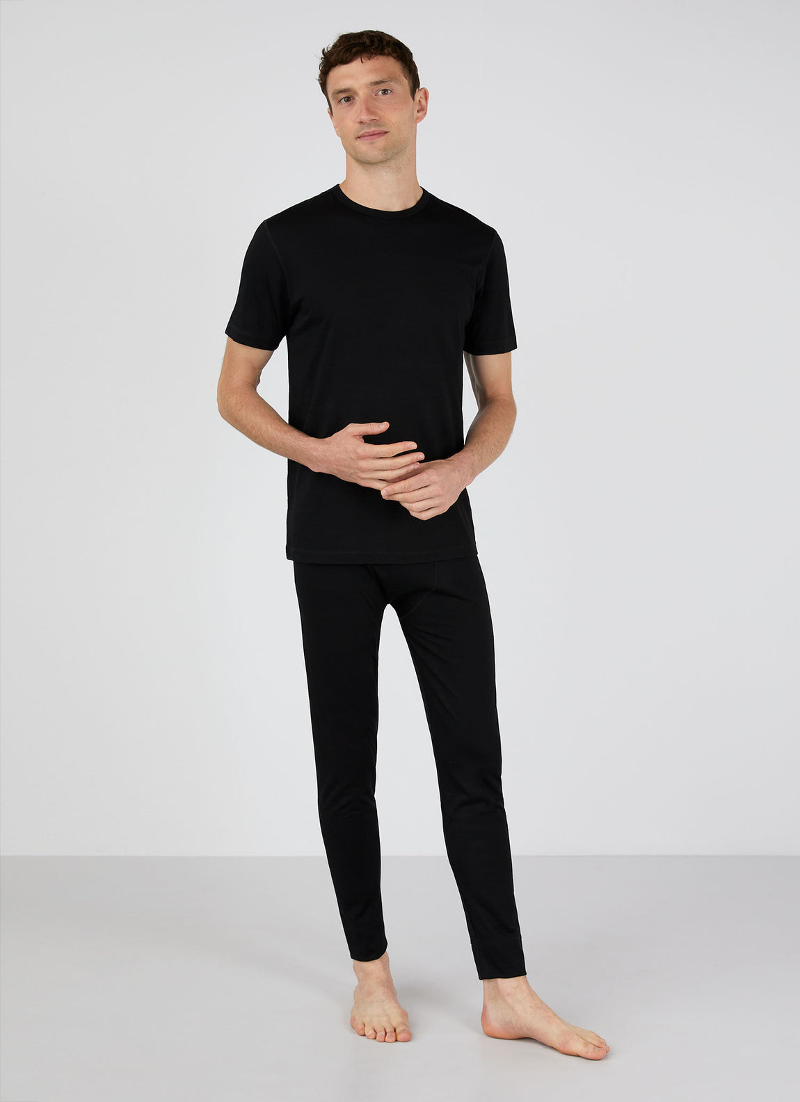 Men's Merino Base Layer T- Shirt in Black