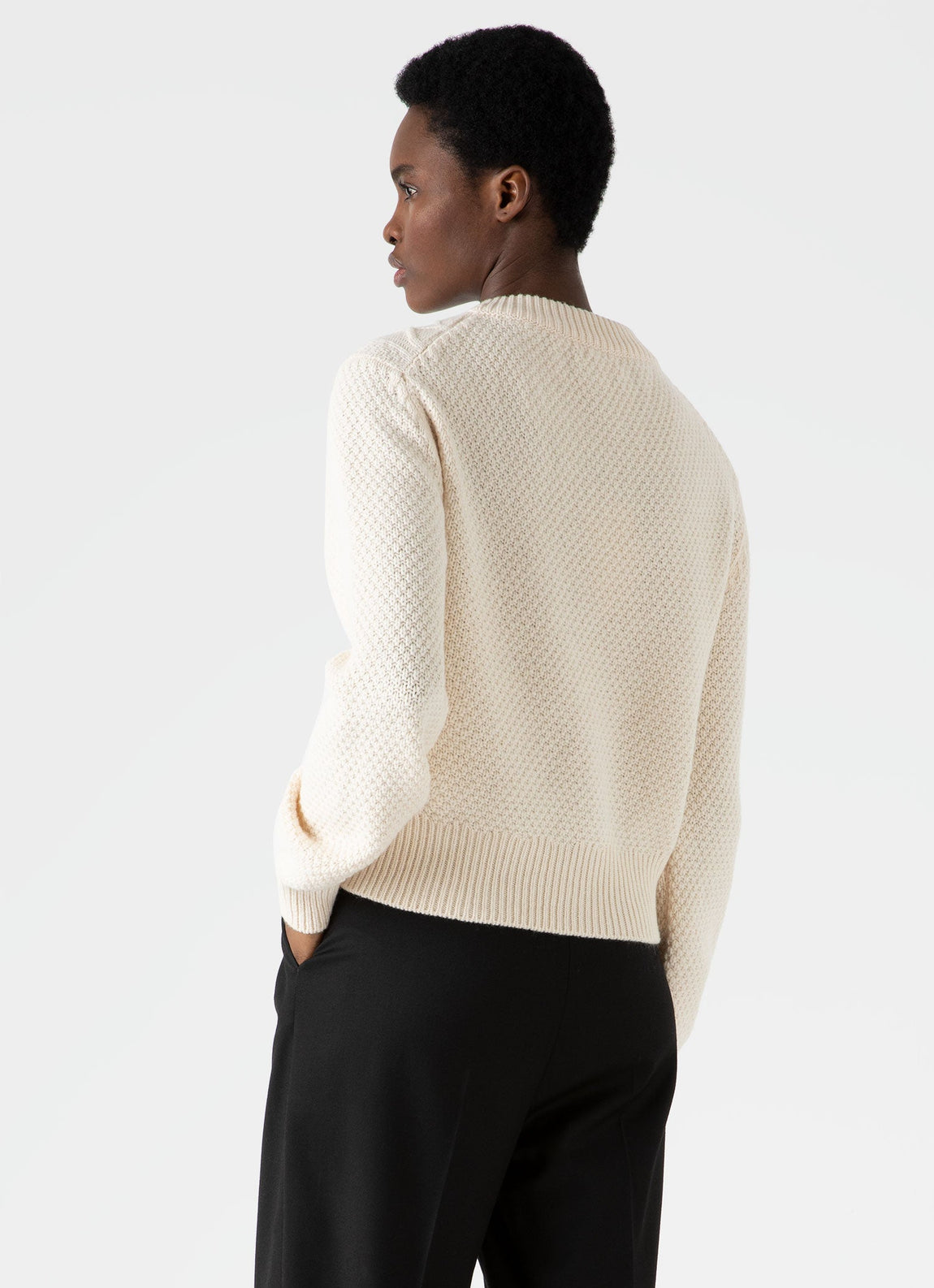 Women's Cable Knit Jumper in Ecru