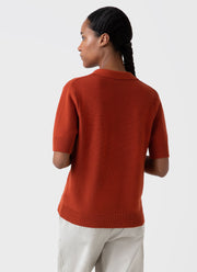 Women's Archive Knit Polo in Burnt Sienna