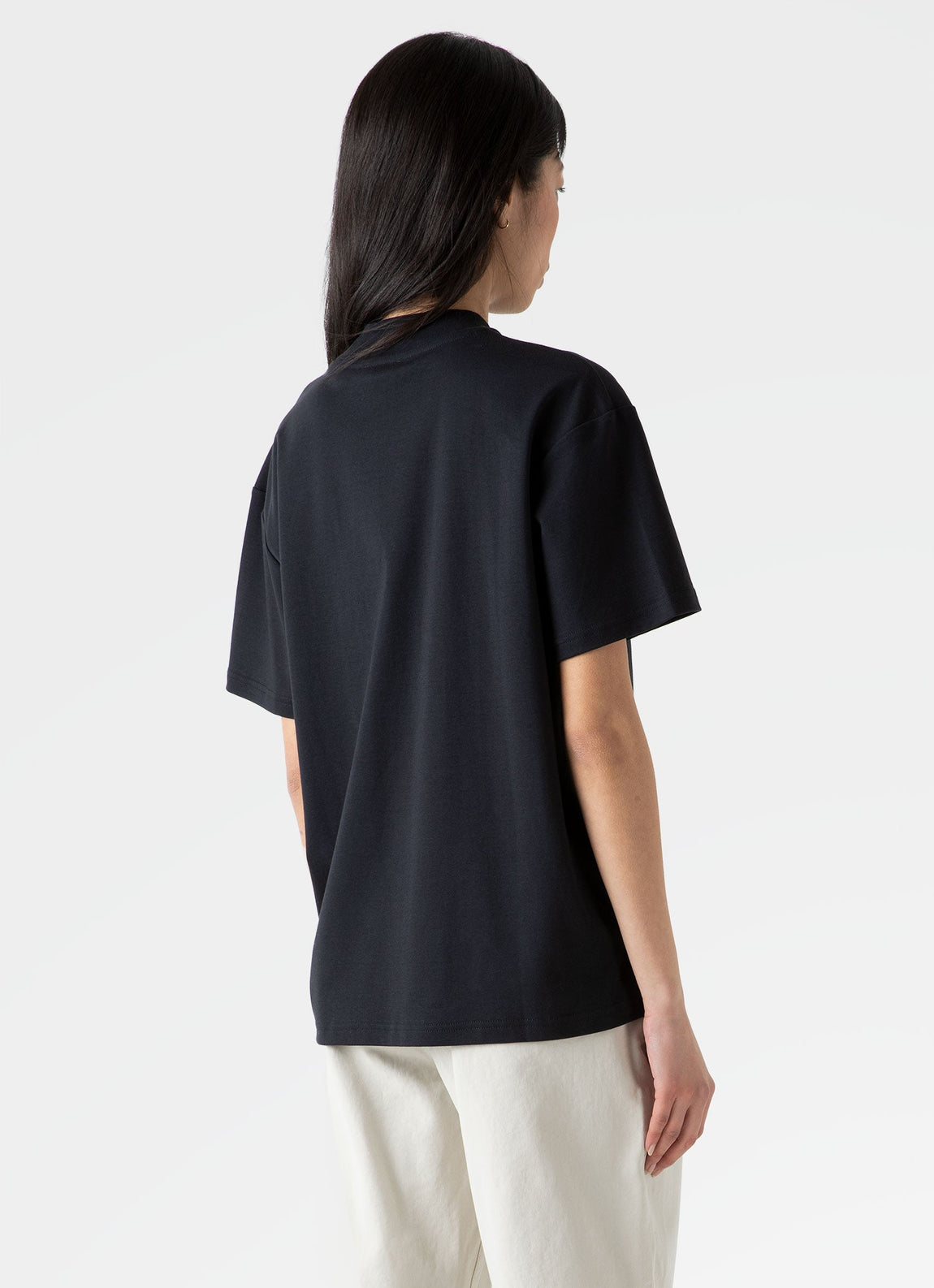 Women's Mock Neck T-shirt in Black