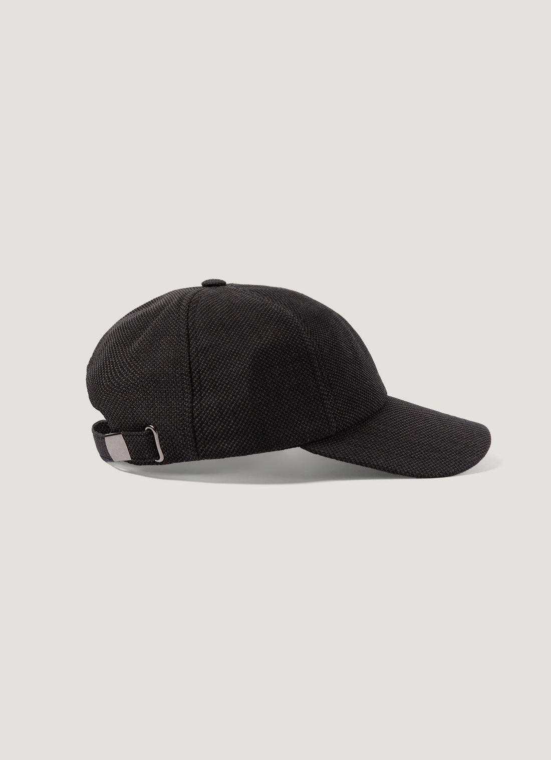 Men's Textured Wool Cap in Truffle