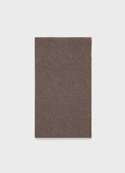 Cashmere Ribbed Scarf in Umber Brown