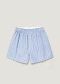 Men's Classic Boxer Short in Mid Blue Wide Stripe