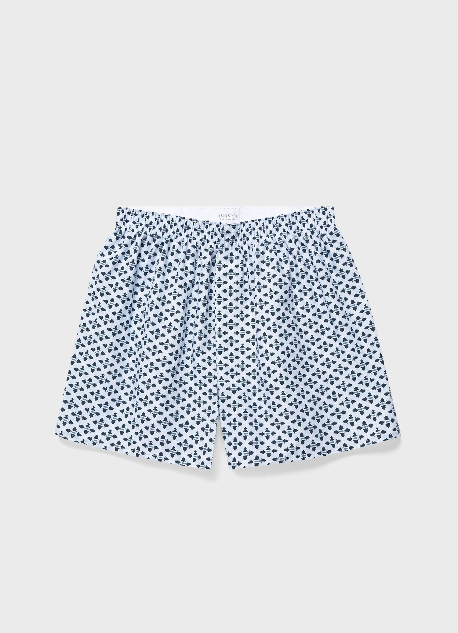 Men's Classic Print Boxer Shorts in Christmas Geometric Print