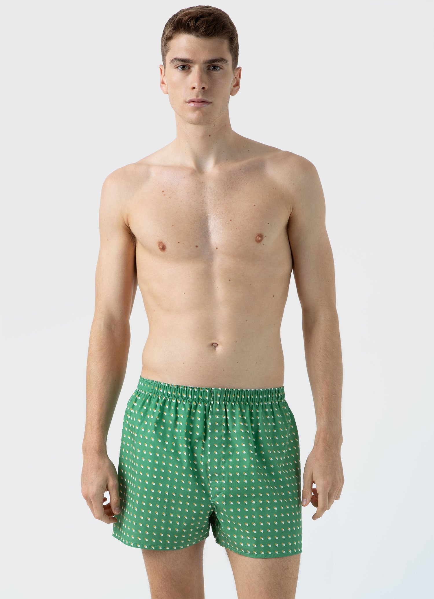 Men's Classic Boxer Short in Green Sun & Clouds
