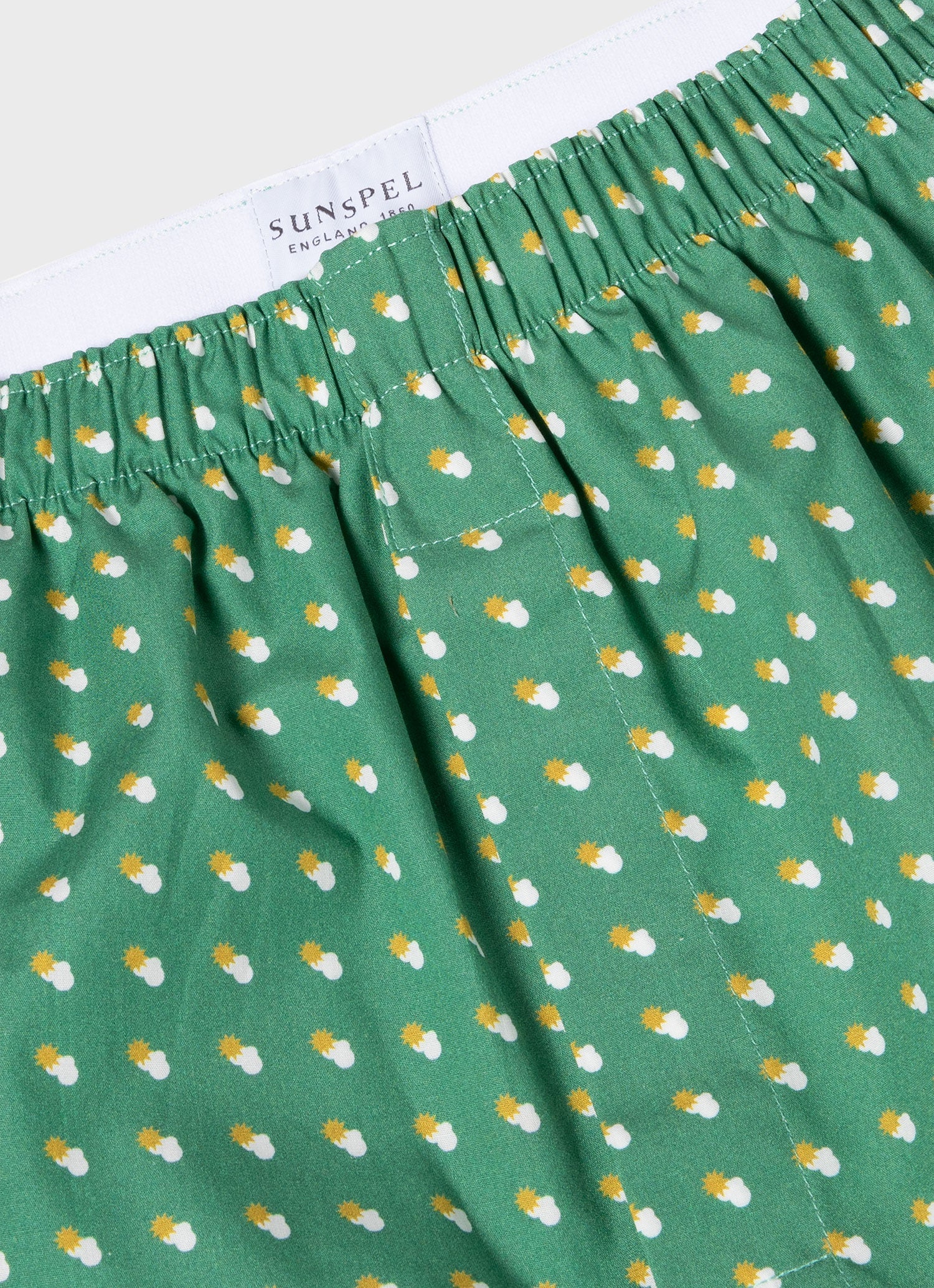 Men's Classic Boxer Short in Green Sun & Clouds