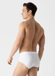 Men's Sea Island Cotton Briefs in White