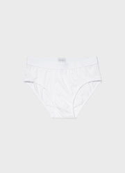 Men's Superfine Cotton Briefs in White in White