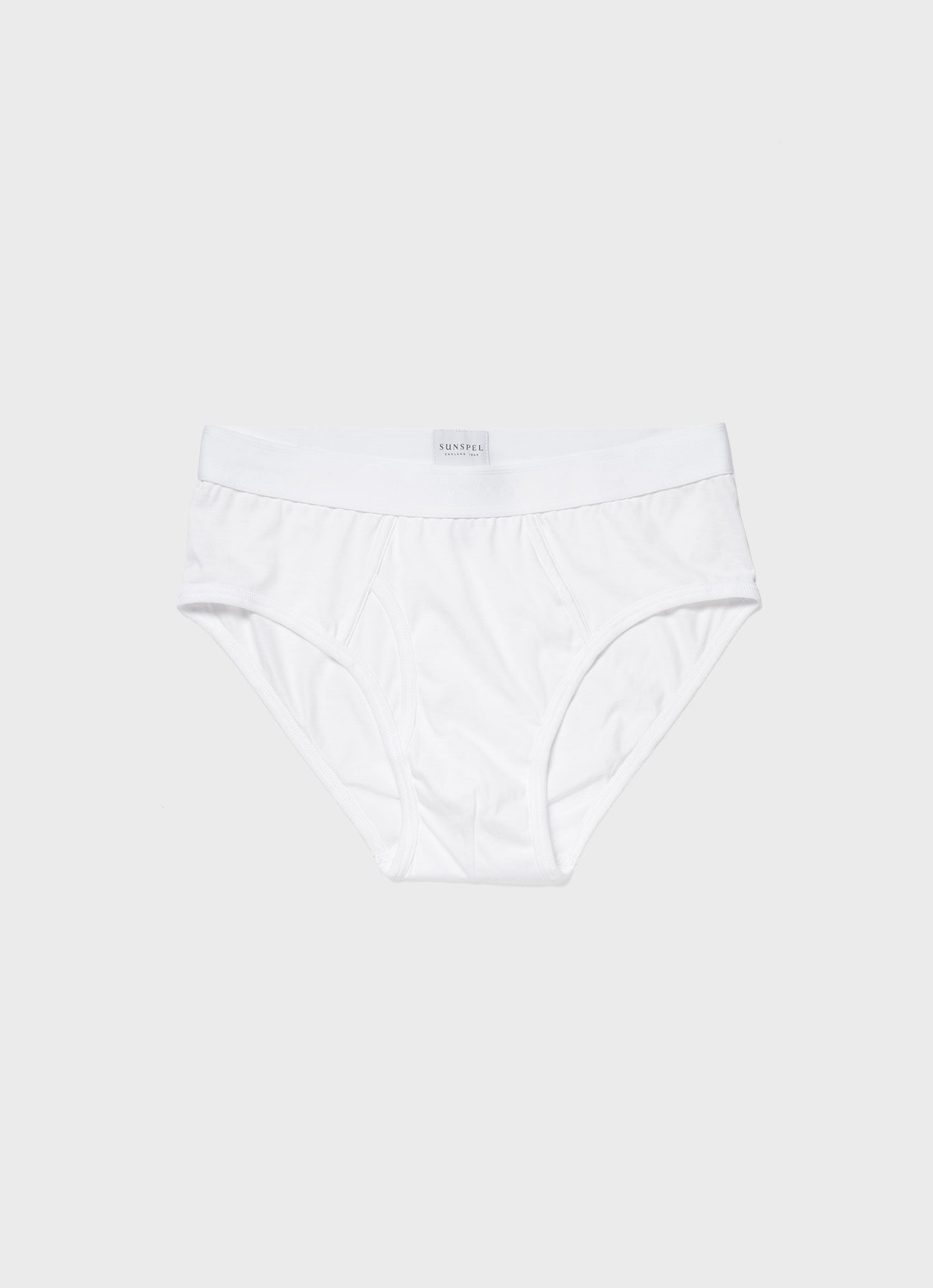 Men's Superfine Cotton Briefs in White in White