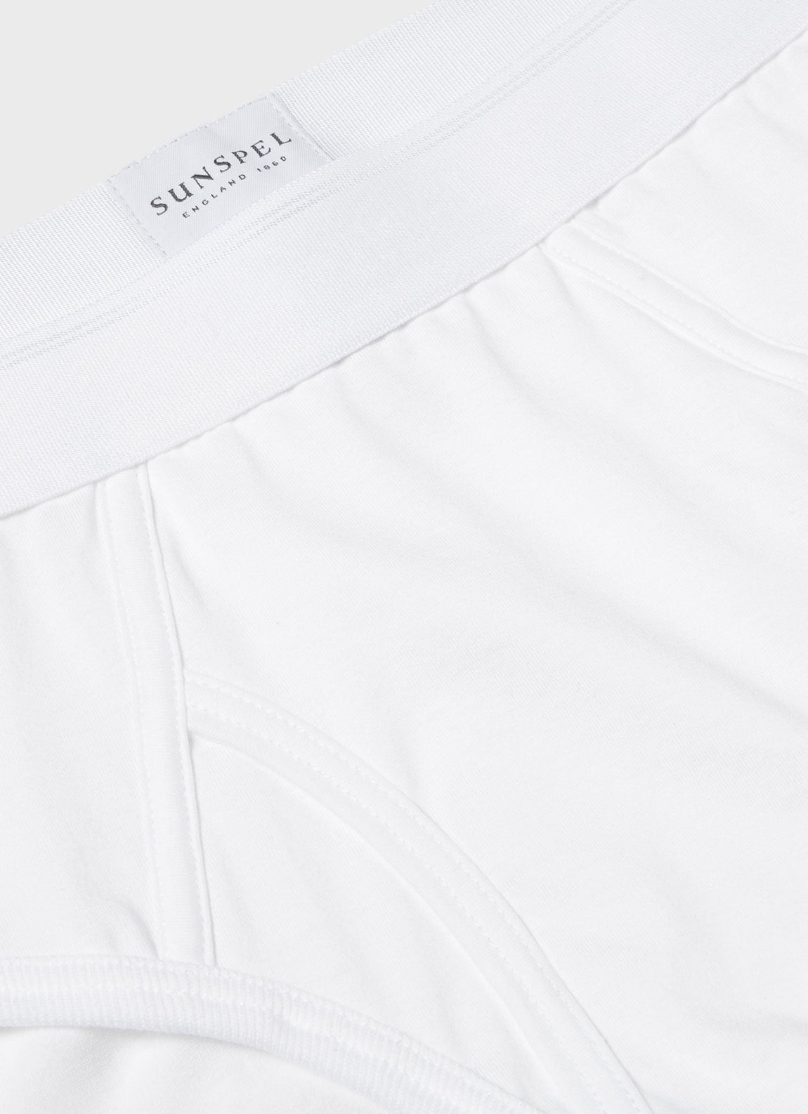 Men's Superfine Cotton Briefs in White in White