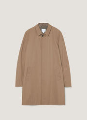 Men's Showerproof Cotton Mac in Dark Stone