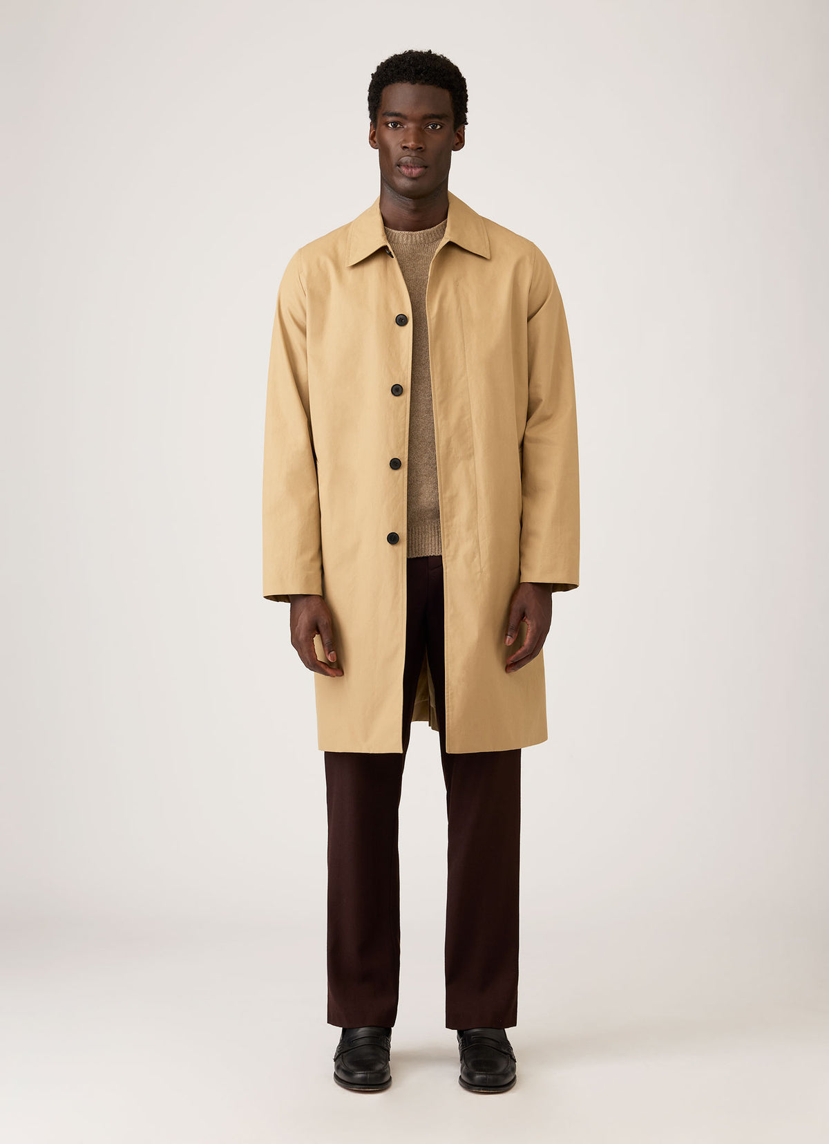 Herren-Ventile-Mac in Dunkelbeige