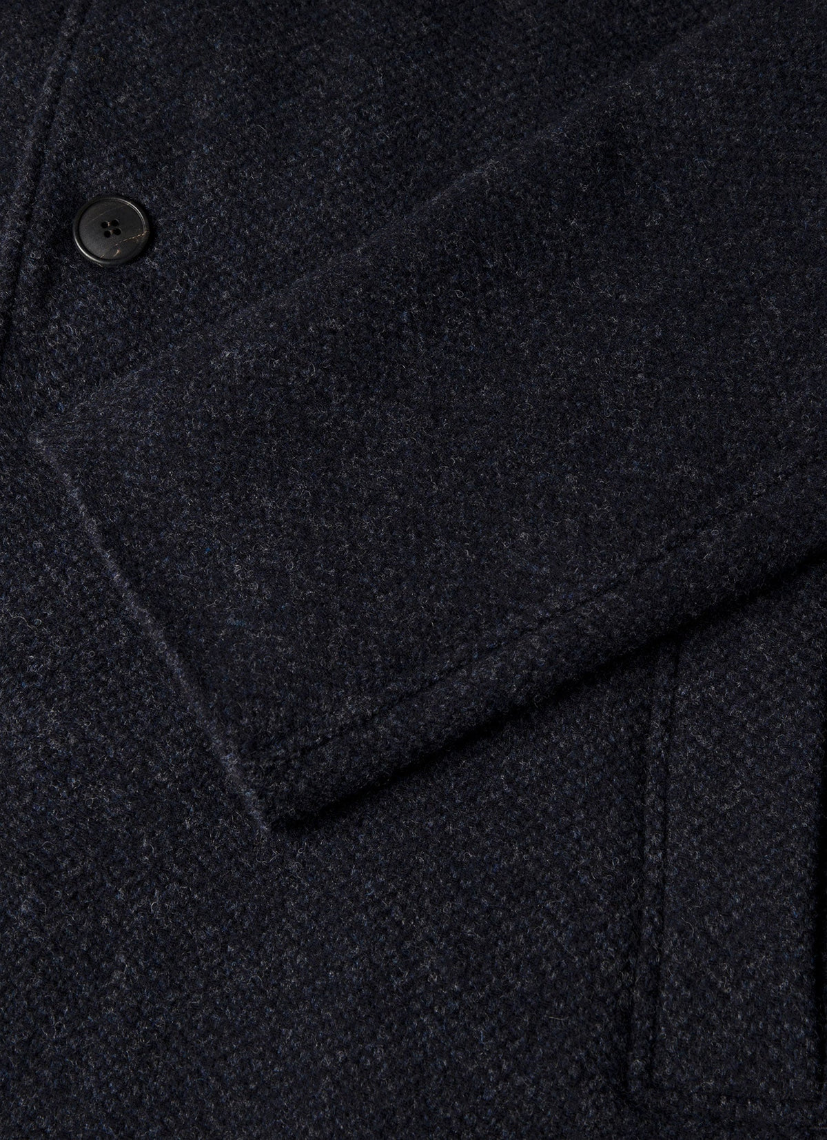 Men's Tweed Overcoat in Navy Tweed