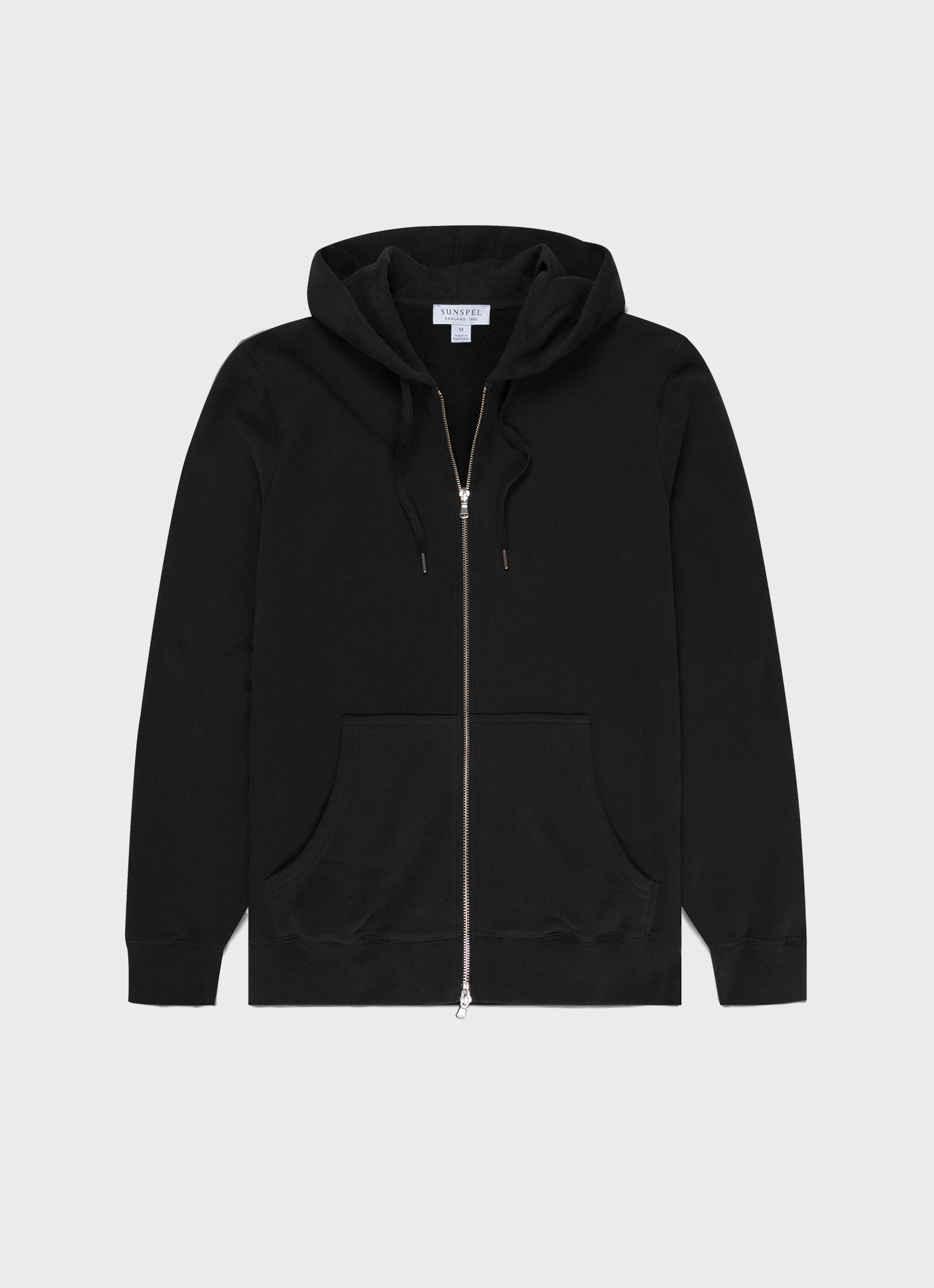 Men's Loopback Zip Hoody in Black