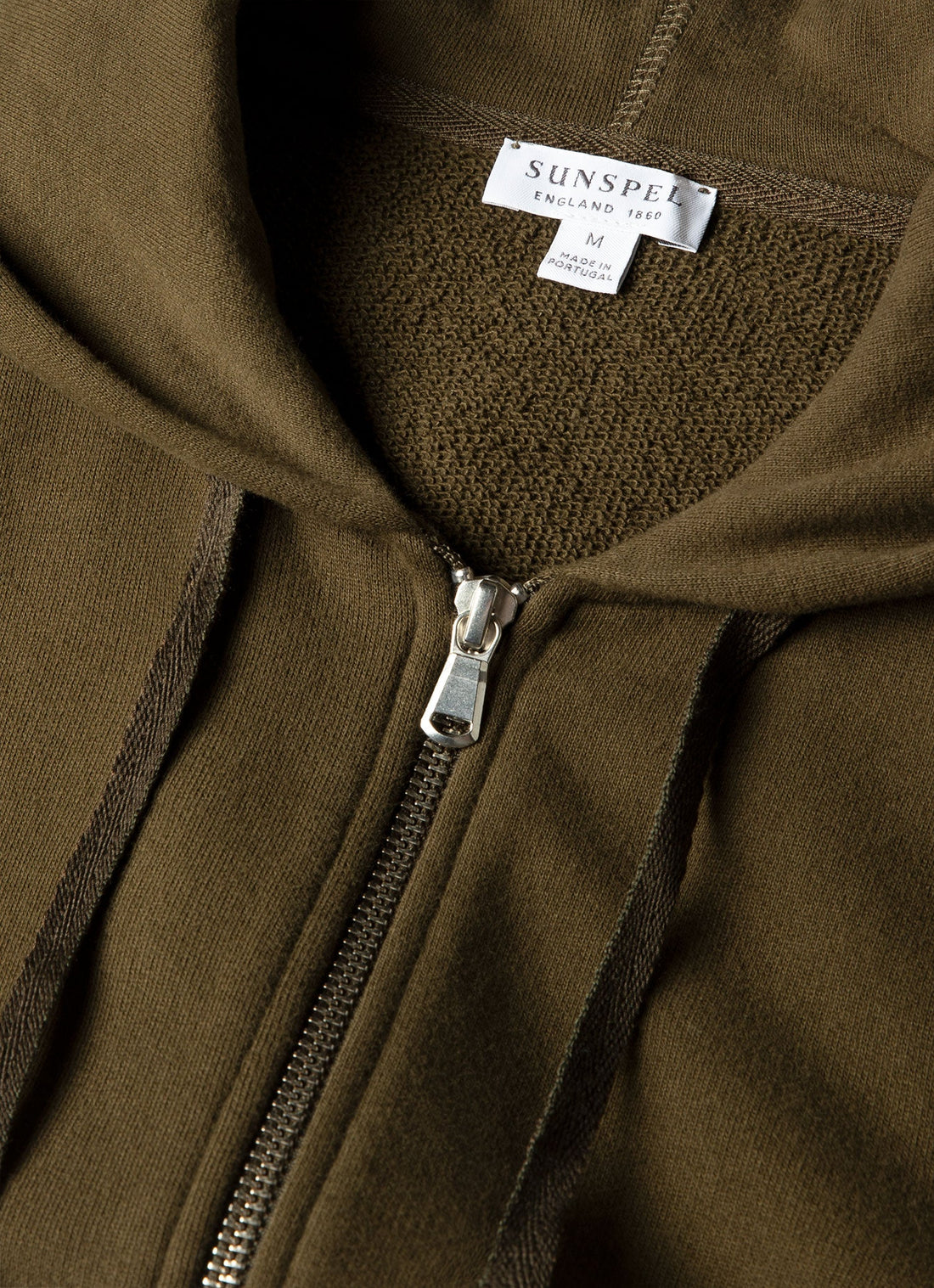 Loopback Kapuzenpullover mit Reißverschluss