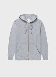 Men's Loopback Zip Hoody in Grey Melange