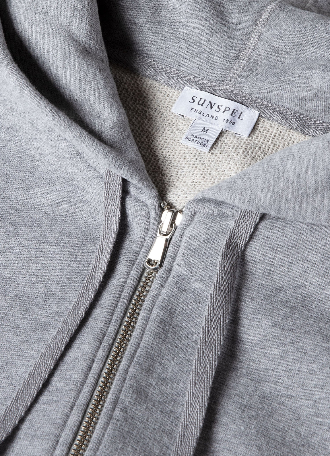 Men's Loopback Zip Hoody in Grey Melange