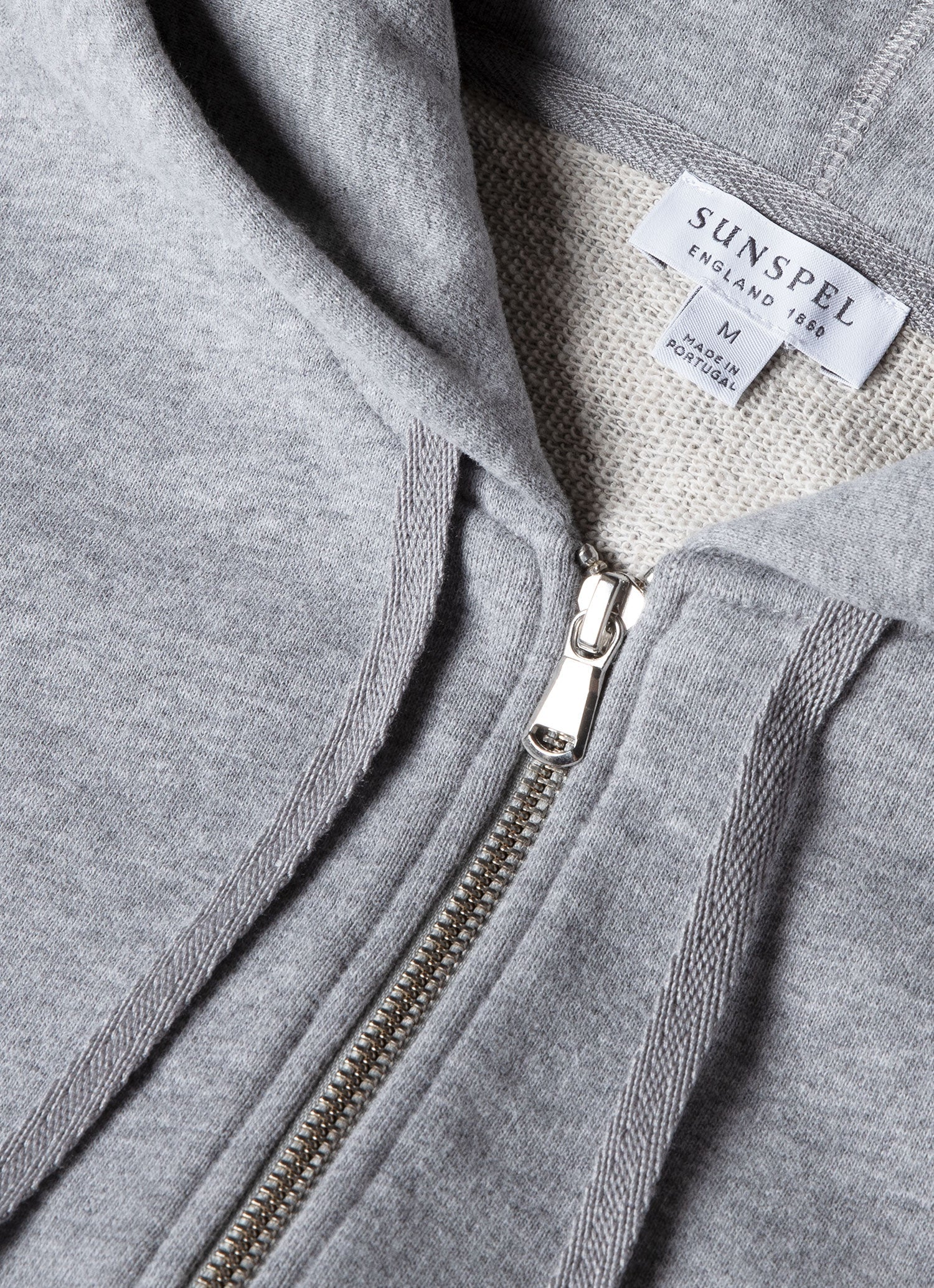 Men's Loopback Zip Hoody in Grey Melange