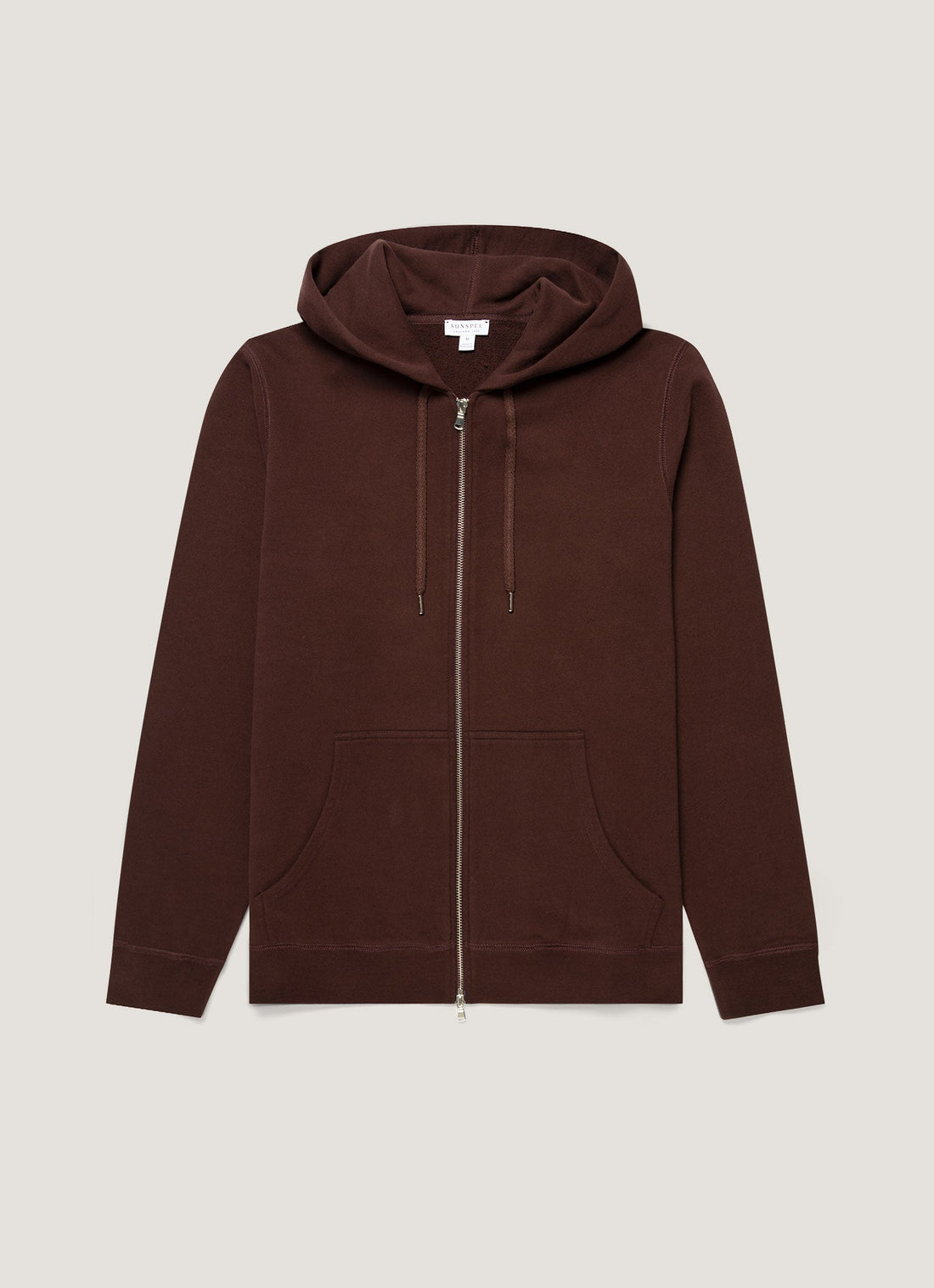 Loopback Kapuzenpullover mit Reißverschluss