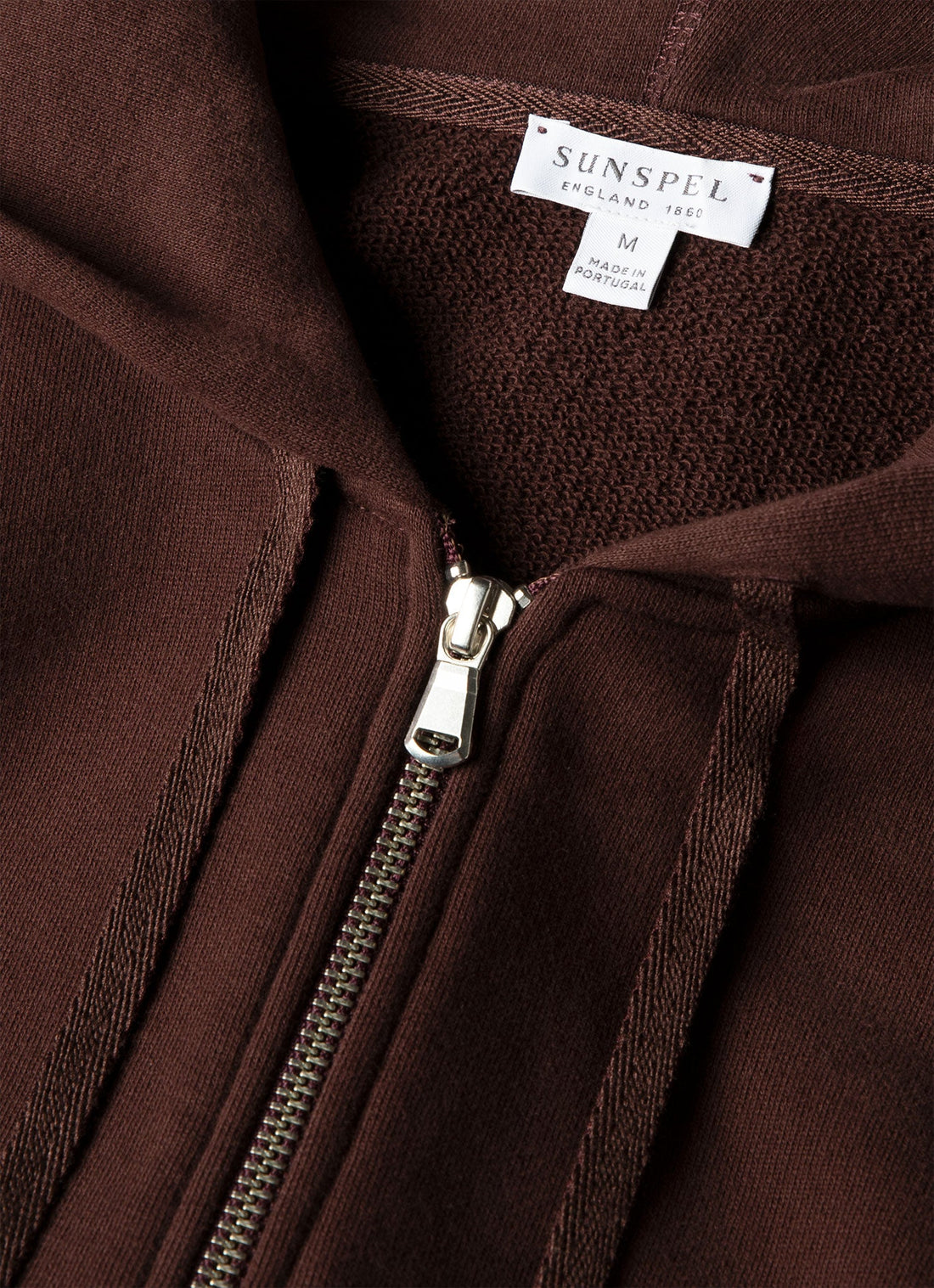 Loopback Kapuzenpullover mit Reißverschluss