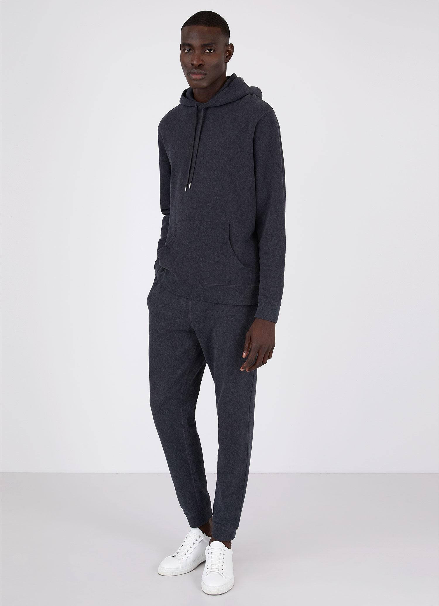 Men's Loopback Hoodie in Anthracite Melange