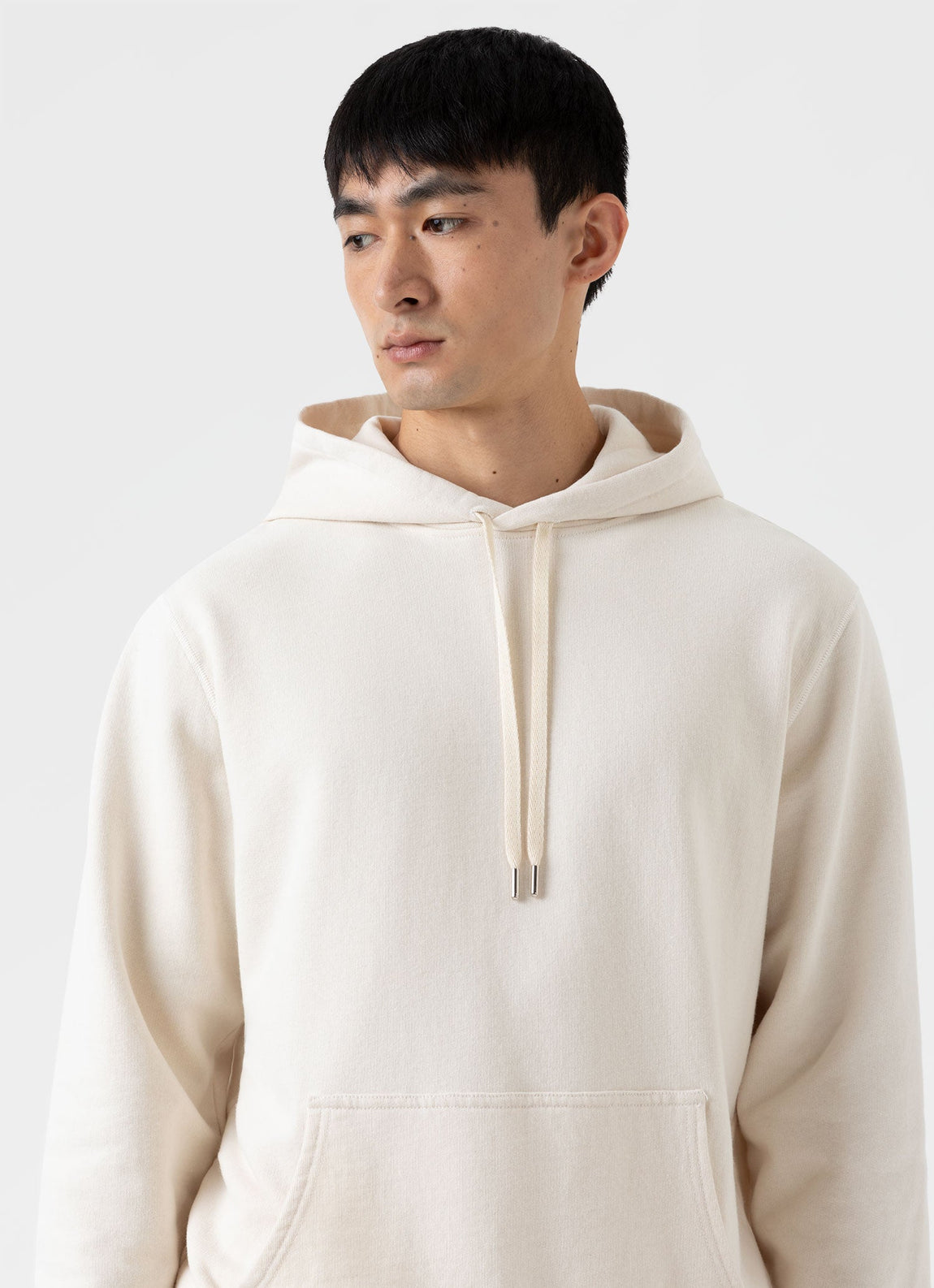 Men's Undyed Loopback Hoody in Undyed