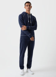 Men's Fleeceback Hoodie in Navy Melange