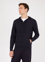 Men's Merino Zip Hoody in Navy