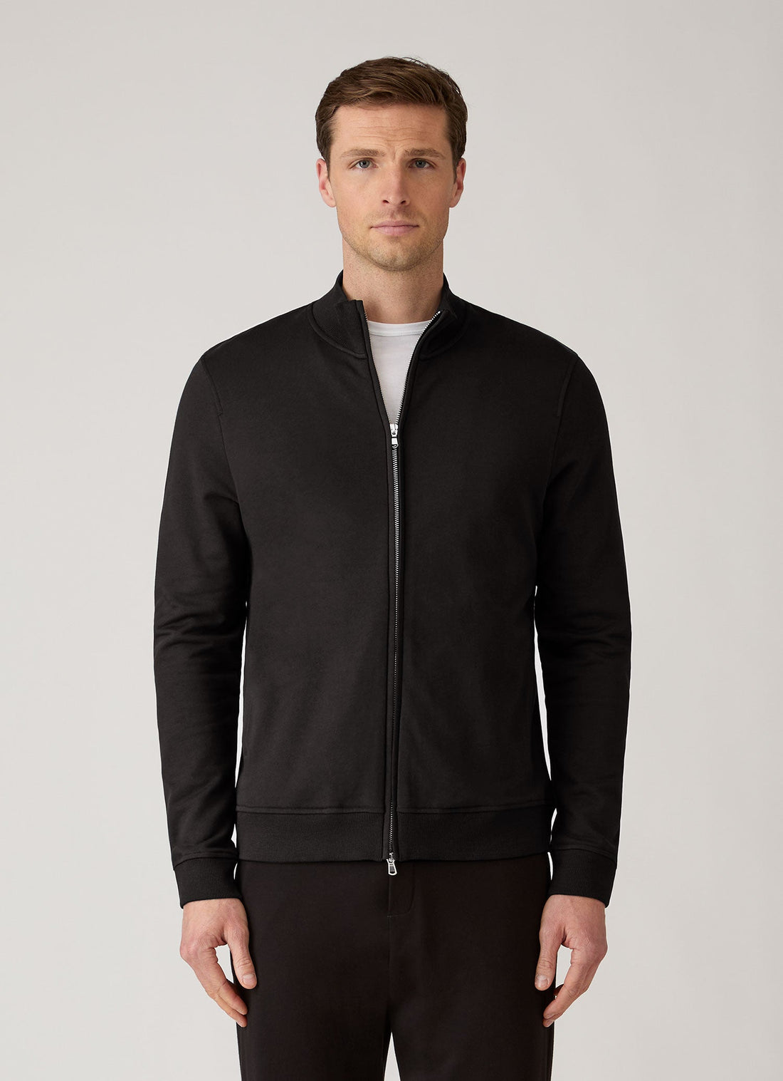 Supima Loopback Sweatshirt mit Reißverschluss