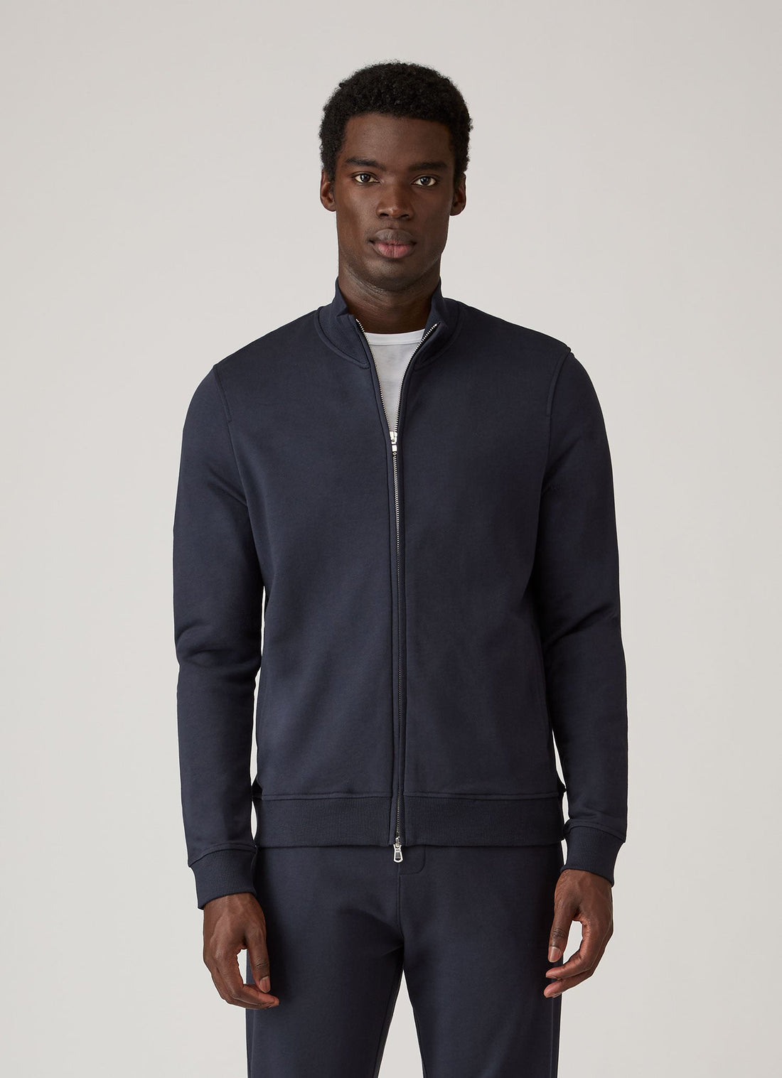 Supima Loopback Sweatshirt mit Reißverschluss