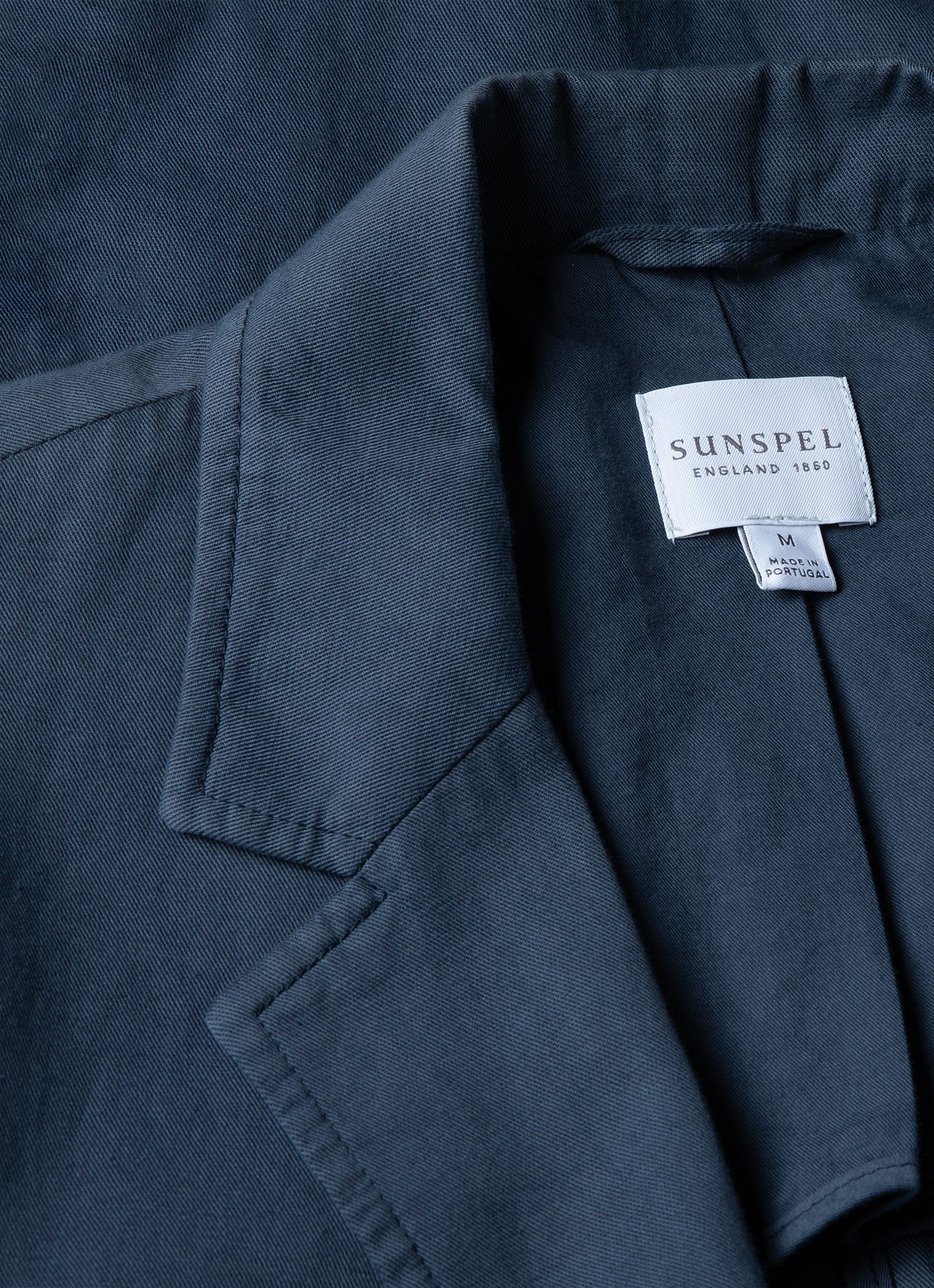 Men's Cotton Linen Unstructured Blazer in Shale Blue