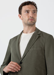 Men's Cotton Linen Blazer in Khaki