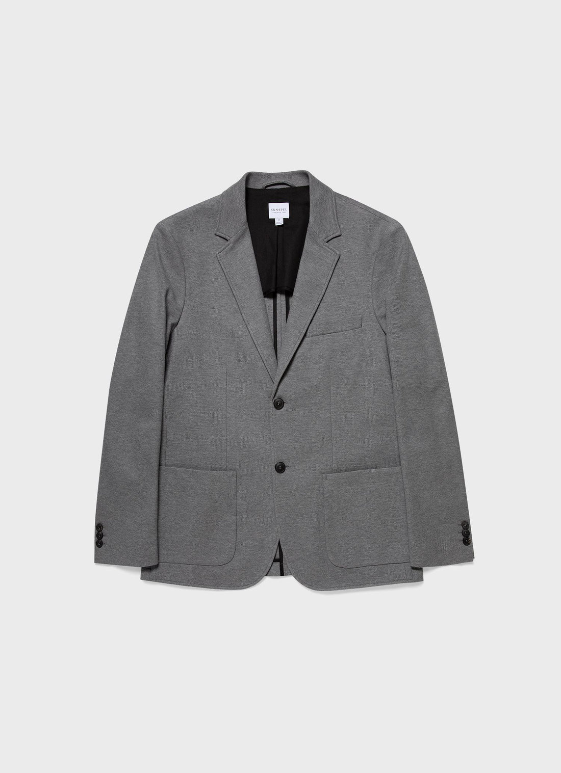 Men's Unstructured Blazer in Mid Grey Melange