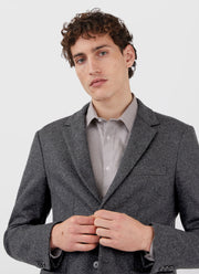 Men's Wool Blazer in Charcoal Melange