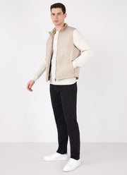 Men's Insulated Gilet in Light Stone