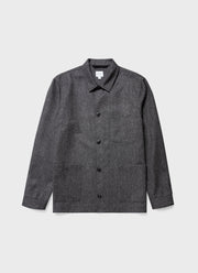 Men's Donegal Twin Pocket Jacket in Mid Grey Melange