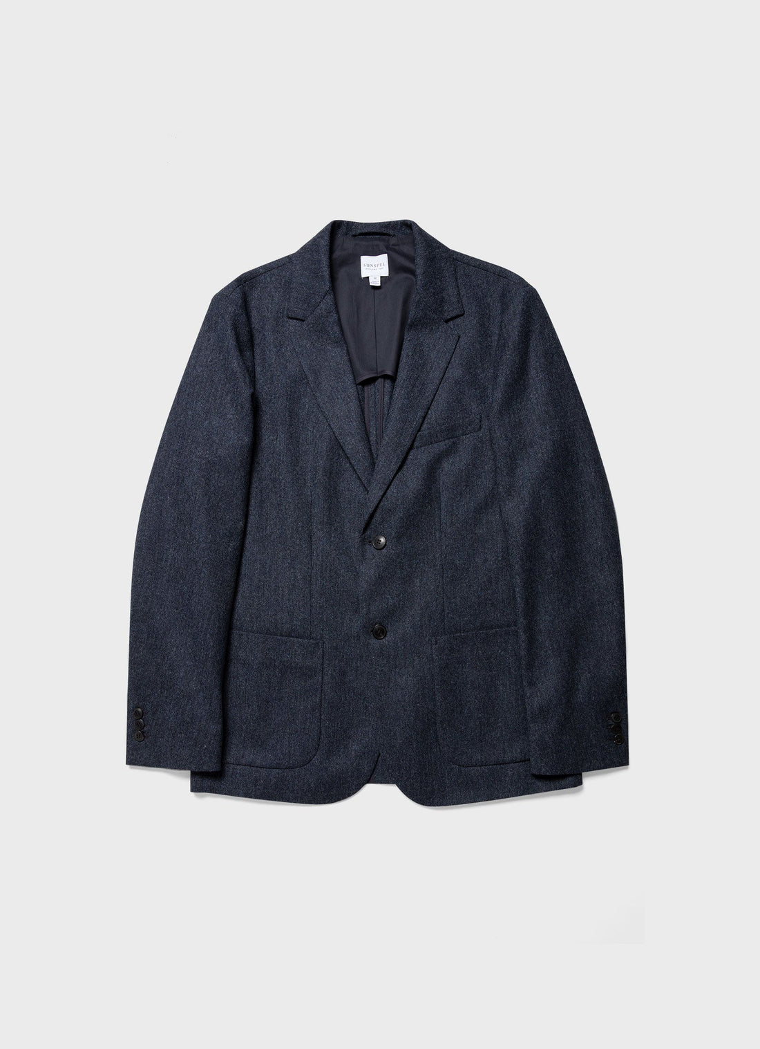 Men's Donegal Wool Blazer in Space Blue